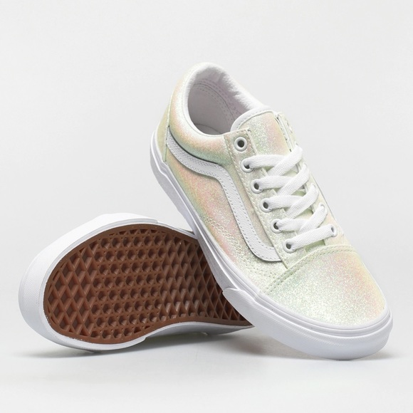 Vans | Shoes | Vans Old Skool Uv Color Changing Glitter Sneakers In White |  Poshmark